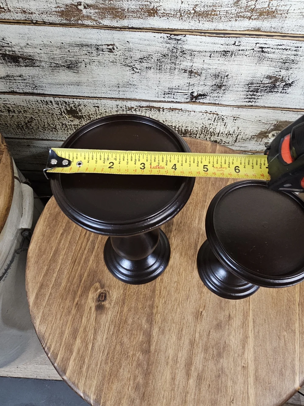 Classic Brown Candle Holder Pair